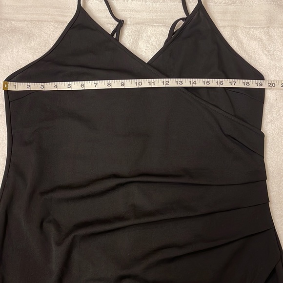 Plus size Ruched front wrap spaghetti strap dress - Picture 6 of 7